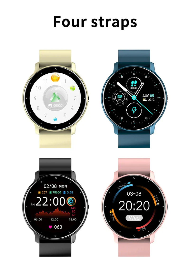New Smart Watch Men Full Touch Screen Sport Fitness Watch IP67 Waterproof