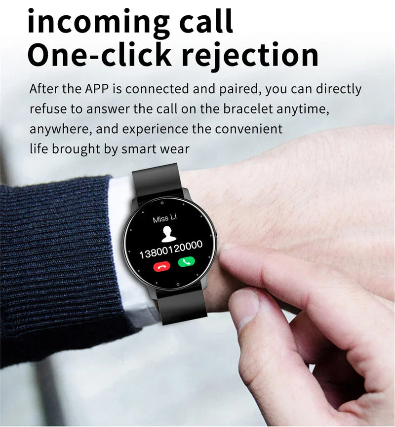 New Smart Watch Men Full Touch Screen Sport Fitness Watch IP67 Waterproof