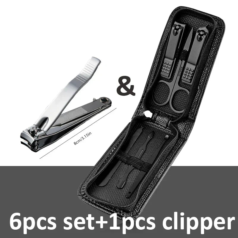 Ouriner 6-18Pcs Portable Manicure Sets Pedicure Kits Bright